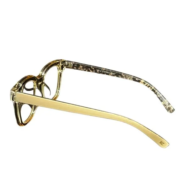 Rachel Zoe RZ Marnika Blue Light Blocker Fashion Glasses Womens Beige Animal Pri - Picture 2 of 12